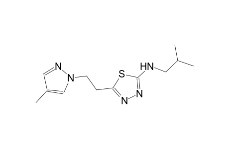 N-isobutyl-5-[2-(4-methyl-1H-pyrazol-1-yl)ethyl]-1,3,4-thiadiazol-2-amine