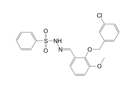 N'-((E)-{2-[(3-chlorobenzyl)oxy]-3-methoxyphenyl}methylidene)benzenesulfonohydrazide