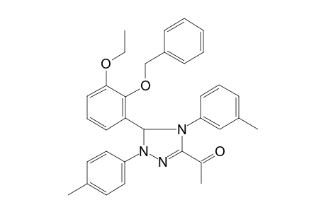 1-[3-(2-benzoxy-3-ethoxy-phenyl)-4-(m-tolyl)-2-(p-tolyl)-3H-1,2,4-triazol-5-yl]ethanone