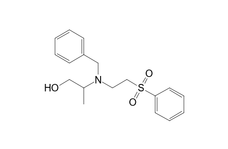 2-[(phenylmethyl)-[2-(phenylsulfonyl)ethyl]amino]propan-1-ol