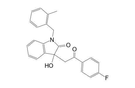 2H-indol-2-one, 3-[2-(4-fluorophenyl)-2-oxoethyl]-1,3-dihydro-3-hydroxy-1-[(2-methylphenyl)methyl]-