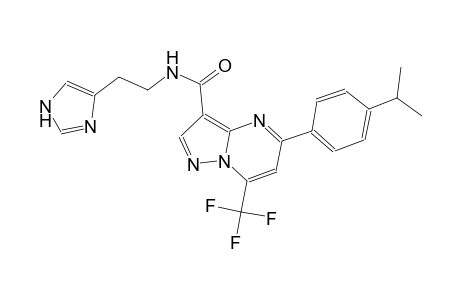 N-[2-(1H-imidazol-4-yl)ethyl]-5-(4-isopropylphenyl)-7-(trifluoromethyl)pyrazolo[1,5-a]pyrimidine-3-carboxamide