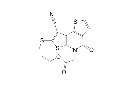 (8-Cyano-7-methylsulfanyl-4-oxo-4H-1,6-dithia-5-aza-as-indacen-5-yl)-acetic acid ethyl ester
