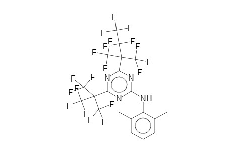 2-[2,2,3,3,3-Pentafluoro-1,1-bis(trifluoromethyl)propyl]-4-[2,2,2-trifluoro-1,1-bis(trifluoromethyl)ethyl]-6-(2,6-xylidino)-1,3,5-triazine