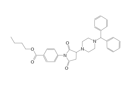 benzoic acid, 4-[3-[4-(diphenylmethyl)-1-piperazinyl]-2,5-dioxo-1-pyrrolidinyl]-, butyl ester