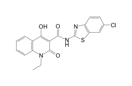1-Ethyl-4-hydroxy-2-oxo-1,2-dihydro-quinoline-3-carboxylic acid (6-chloro-benzothiazol-2-yl)-amide