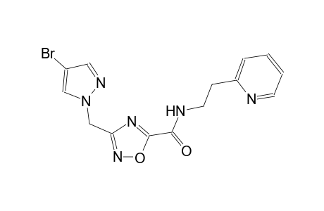 3-[(4-bromo-1H-pyrazol-1-yl)methyl]-N-[2-(2-pyridinyl)ethyl]-1,2,4-oxadiazole-5-carboxamide