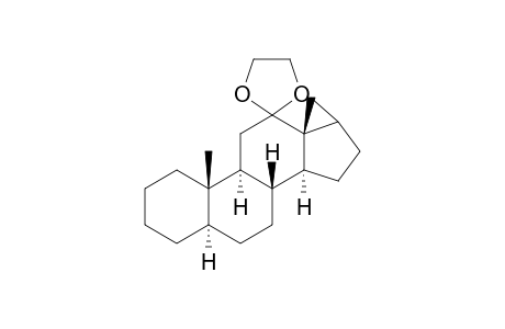 17,18-Cycloandrostan-12-one, cyclic 1,2-ethanediyl acetal, (5.alpha.,17.alpha.)-