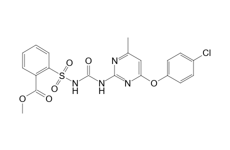 Benzoic acid, 2-[[[[[4-(4-chlorophenoxy)-6-methyl-2-pyrimidinyl]amino]carbonyl]amino]sulfonyl]-, methyl ester