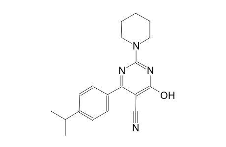 4-hydroxy-6-(4-isopropylphenyl)-2-(1-piperidinyl)-5-pyrimidinecarbonitrile