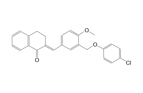 (2E)-2-{3-[(4-chlorophenoxy)methyl]-4-methoxybenzylidene}-3,4-dihydro-1(2H)-naphthalenone