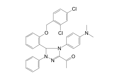 1-[3-[2-[(2,4-dichlorophenyl)methoxy]phenyl]-4-(4-dimethylaminophenyl)-2-phenyl-3H-1,2,4-triazol-5-yl]ethanone