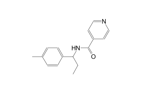 N-[1-(4-methylphenyl)propyl]isonicotinamide