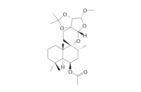 (REL-5S,6R,8R,9R,10S,13R,14S,15R,16S)-6-ACETOXY-9,16;15,16-DIEPOXY-13,14-DIOL-ACETAMIDE-15-METHOXY-LABDANE