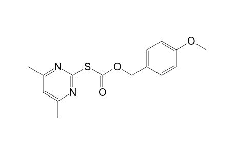 thiocarbonic acid, S-(4,6-dimethyl-2-pyrimidinyl)-O-(p-methoxybenzyl) ester