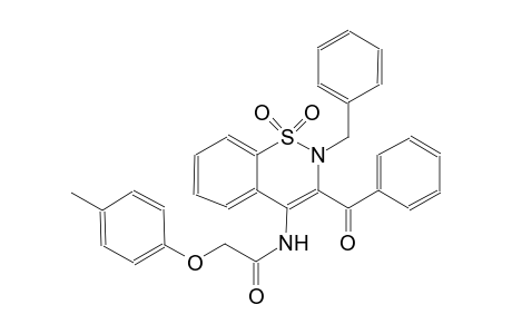N-(3-benzoyl-2-benzyl-1,1-dioxido-2H-1,2-benzothiazin-4-yl)-2-(4-methylphenoxy)acetamide