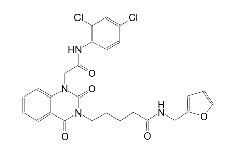 5-(1-[2-(2,4-dichloroanilino)-2-oxoethyl]-2,4-dioxo-1,4-dihydro-3(2H)-quinazolinyl)-N-(2-furylmethyl)pentanamide