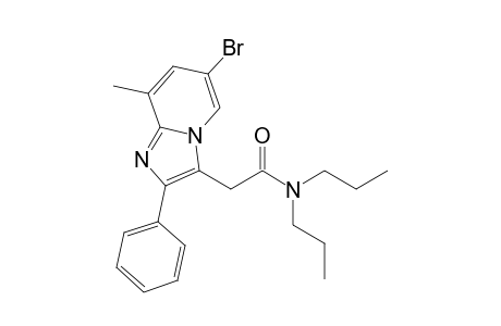 2-(6-bromanyl-8-methyl-2-phenyl-imidazo[1,2-a]pyridin-3-yl)-N,N-dipropyl-ethanamide