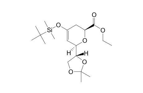 (2S,6R)-4-[tert-butyl(dimethyl)silyl]oxy-6-[(4R)-2,2-dimethyl-1,3-dioxolan-4-yl]-3,6-dihydro-2H-pyran-2-carboxylic acid ethyl ester