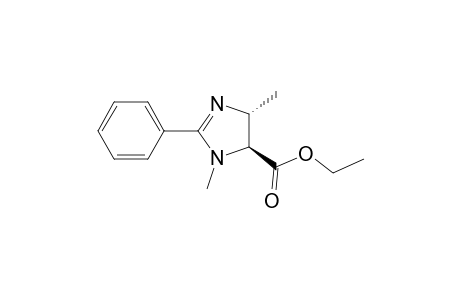 1H-Imidazole-5-carboxylic acid, 4,5-dihydro-1,4-dimethyl-2-phenyl-, ethyl ester, trans-