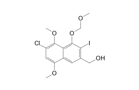 [6-chloranyl-3-iodanyl-5,8-dimethoxy-4-(methoxymethoxy)naphthalen-2-yl]methanol