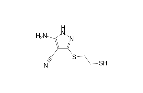 5-Amino-3-(2-mercaptoethylthio)-1H-pyrazole-4-carbonitrile