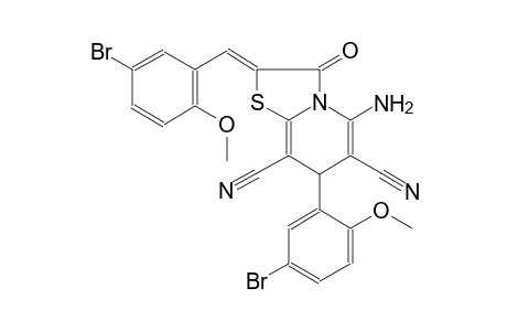 7H-thiazolo[3,2-a]pyridine-6,8-dicarbonitrile, 5-amino-7-(5-bromo-2-methoxyphenyl)-2-[(5-bromo-2-methoxyphenyl)methylene]-2,3-dihydro-3-oxo-, (2Z)-
