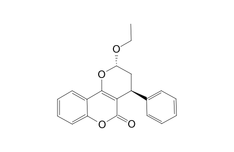 2,3,4,5-TETRAHYDRO-2-ETHOXY-4-PHENYLPYRANO-[3,2-C]-BENZOPYRAN-5-ONE;TRANS-ISOMER