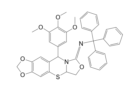 6,7-Methylenedioxy-9-(3,4,5-trimethoxyphenyl)-1,3,3a,10-tetrahydro-9H-1-(N-Tritylamino)oxazolo[4,3-b][1,3]benzothiazine