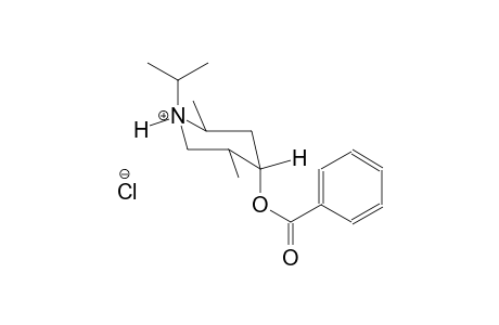 piperidinium, 4-(benzoyloxy)-2,5-dimethyl-1-(1-methylethyl)-, chloride