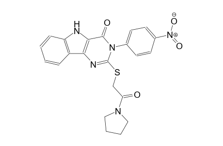 3-(4-nitrophenyl)-2-{[2-oxo-2-(1-pyrrolidinyl)ethyl]sulfanyl}-3,5-dihydro-4H-pyrimido[5,4-b]indol-4-one
