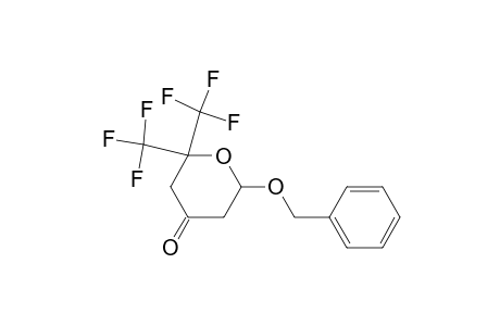 4H-Pyran-4-one, tetrahydro-6-(phenylmethoxy)-2,2-bis(trifluoromethyl)-, (.+-.)-