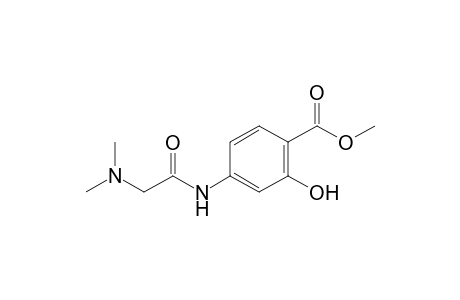 4-[2-(dimethylamino)acetamido]salicyclic acid, methyl ester, hydrochloride