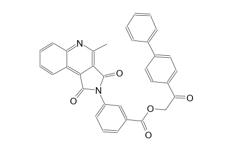 2-[1,1'-biphenyl]-4-yl-2-oxoethyl 3-(4-methyl-1,3-dioxo-1,3-dihydro-2H-pyrrolo[3,4-c]quinolin-2-yl)benzoate