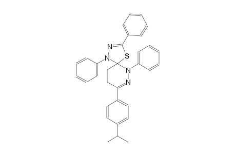 8-(4-isopropylphenyl)-1,3,6-triphenyl-4-thia-1,2,6,7-tetraazaspiro[4.5]deca-2,7-diene