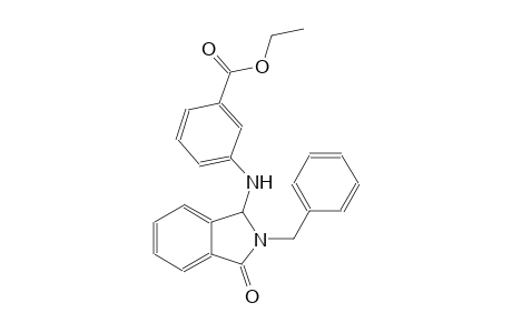 benzoic acid, 3-[[2,3-dihydro-3-oxo-2-(phenylmethyl)-1H-isoindol-1-yl]amino]-, ethyl ester