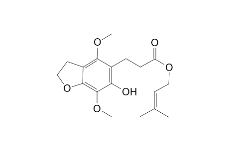 1,1-Dimethylallyl 3-[4,7-dimethoxy-6-hydroxydihydrobenzofuran]propanoate