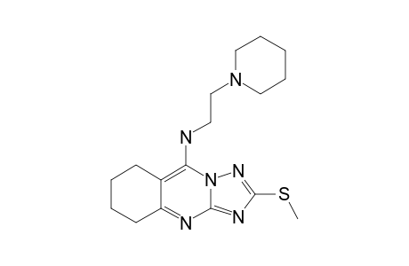 2-METHYLTHIO-5-[2-(PIPERIDIN-1-YL)-ETHYL]-AMINO-6,7,8,9-TETRAHYDRO-1,2,4-TRIAZOLO-[5,1-B]-QUINAZOLINE