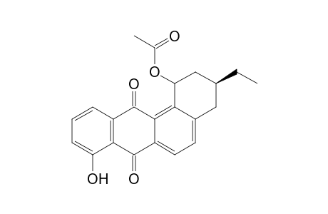 (3S*)-1-Acetoxy-3-ethyl-8-hydroxy-1,2,3,4-tetrahydrobenz[a]anthracene-7,12-dione