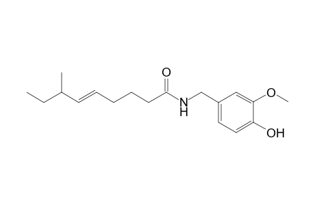 (E)-N-(4-Hydroxy-3-methoxybenzyl)-7-methyl-5-nonenamide (Capsaicin II)