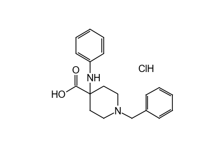 4-ANILINO-1-BENZYLISONIPECOTIC ACID, MONOHYDROCHLORIDE