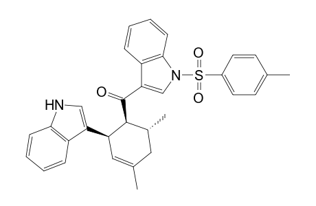 1H-Indole, 3-[[2-(1H-indol-3-yl)-4,6-dimethyl-3-cyclohexen-1-yl]carbonyl]-1-[(4-methylphenyl)sulfonyl]-, (1.alpha.,2.beta.,6.beta.)-(.+-.)-