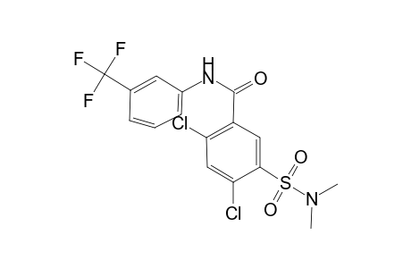 2,4-bis(chloranyl)-5-(dimethylsulfamoyl)-N-[3-(trifluoromethyl)phenyl]benzamide