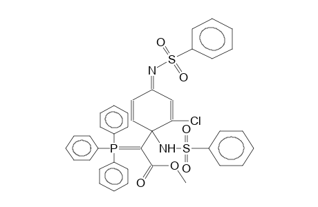 METHYL 2-CHLORO-1-PHENYLSULPHONYLAMINO-4-PHENYLSULPHONYLIMINO-ALPHA-TRIPHENYLPHOSPHORANYLIDENE-2,5-CYCLOHEXADIENE-1-ACETATE