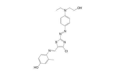 2-{4-[N-Ethyl-N-(2-Hydroxyethyl)amino]phenylazo}-4-chloro-5-(4-hydroxy-2-methylphenyliminomethyl)thiazole