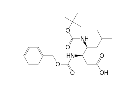 (3R,4S)-4-[[(1,1-dimethylethoxy)carbonyl]amino]-6-methyl-3-[[(phenylmethoxy)carbonyl]amino]heptanoic acid