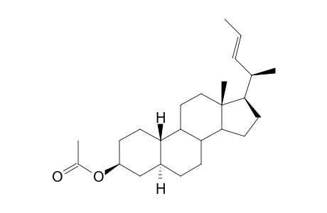(22E)-19-Nor-5.alpha.-chlol-22-en-3.beta.-yl acetate