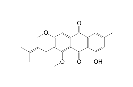 8-Hydroxy-2-isoprenyl-1,3-dimethoxy-6-methylanthraquinone