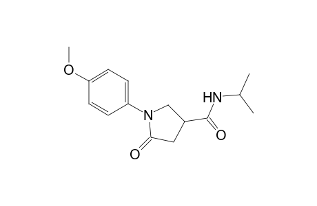 Pyrrolidine-3-carboxamide, N-isopropyl-1-(4-methoxyphenyl)-5-oxo-