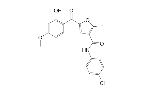 N-(4-chlorophenyl)-5-(2-hydroxy-4-methoxybenzoyl)-2-methylfuran-3-carboxamide
